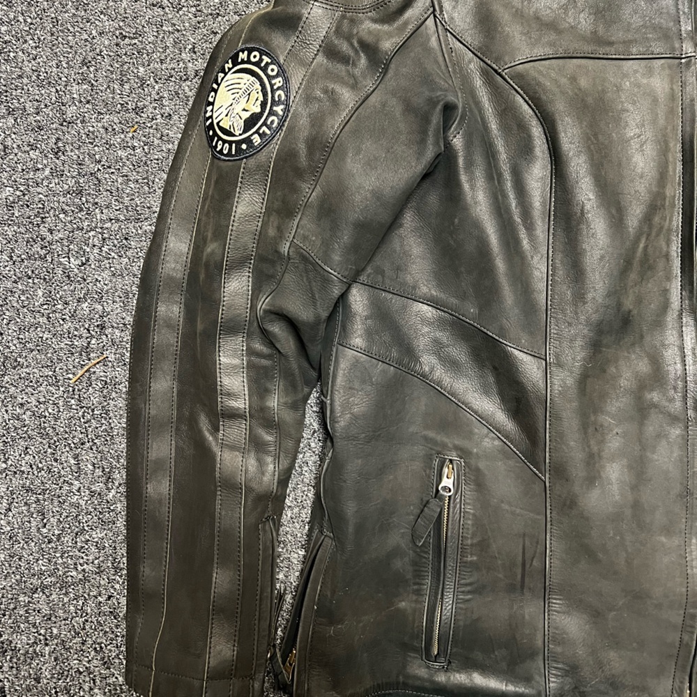 Indian Motorcycle Licensed Black Full Leather Coat Jacket Size: Women's XL - Picture 5 of 14